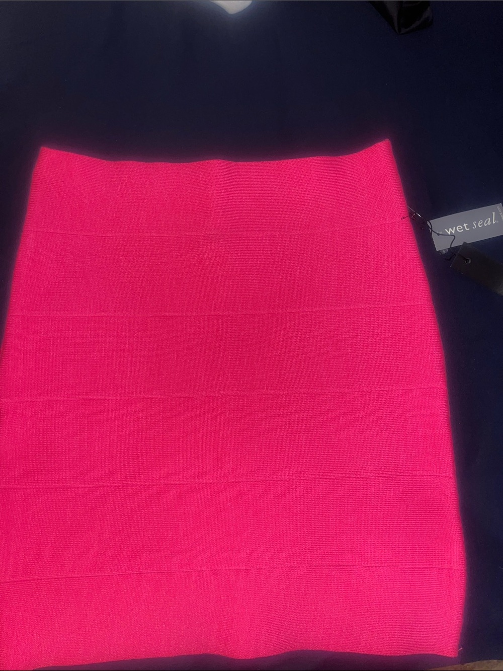 Wet Seal Bright Hot Pink Bandage Pencil Skirt